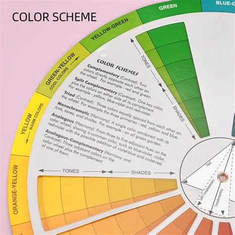 Color Wheel Practical Chart Selector Paper Compatible With Tattoo Nail ...