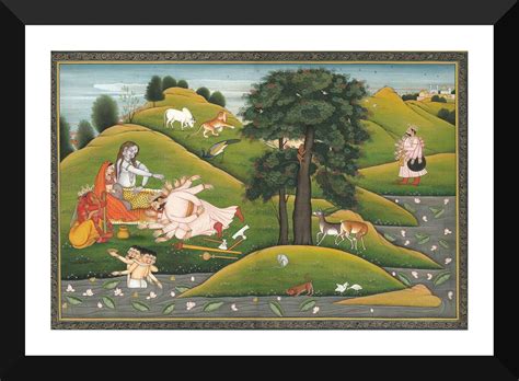 Tallenge - Pahari Style - Bana Prostrating at Shivas Feet - Small ...