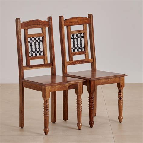 Buy Kian Set of 2 Sheesham Wood Dining Chairs - Brown from Home Centre ...