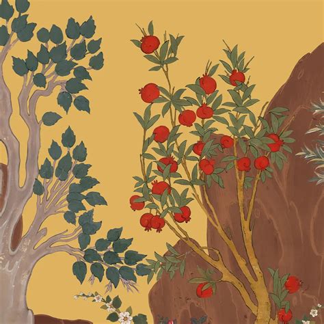 Verdant Valley Wallpaper for Rooms, Yellow & brown | Life n Colors