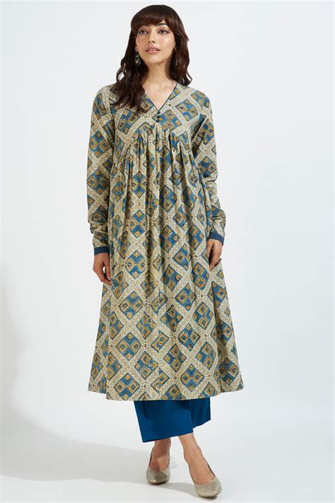 v-neck gather anarkali with chudidar sleeves - whispering winds & indi ...
