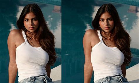 Suhana Khan sets hearts racing in white spaghetti strap dress.