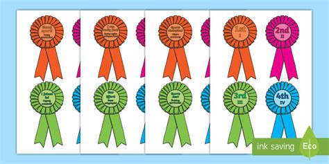 Sports Day Award Rosettes English/Polish (teacher made)