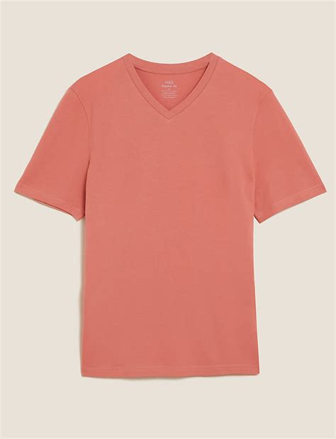 Buy Pure Cotton V-Neck T-Shirt at Marks & Spencer