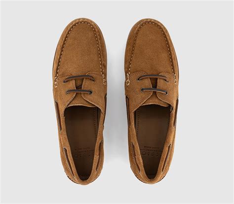 OFFICE Captain Suede Boat Shoes Tan Suede - Men's Casual Shoes