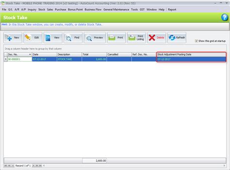 Image result for Autocount Stock Group Tutorial