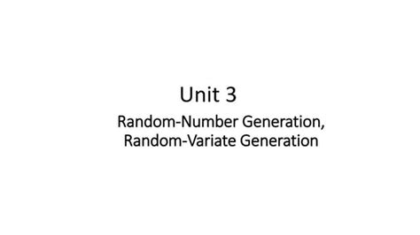Random Number Generation 的图像结果