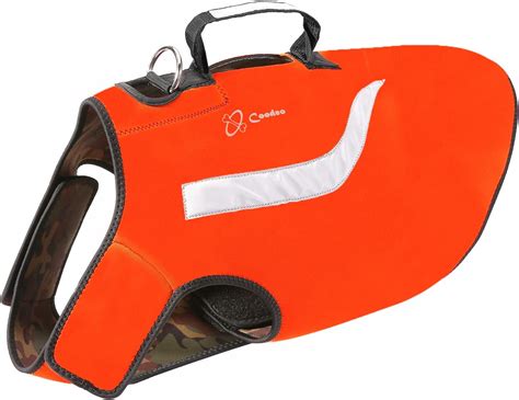 Amazon.com : Coodeo Dog Hunting Vest Orange, Camo and Reversible ...