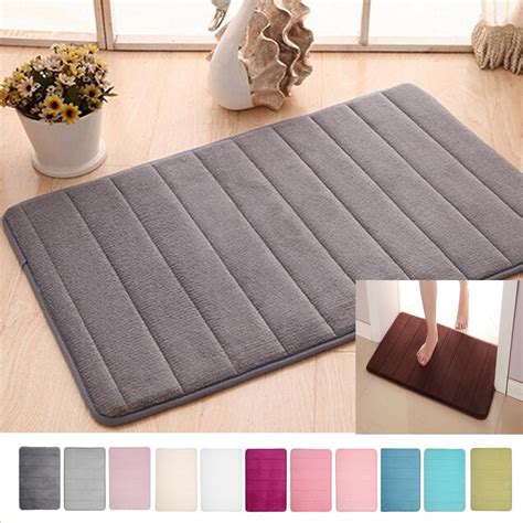 Memory Foam Absorbent Soft Floor Mats Non-slip Rugs Bath Bathroom ...