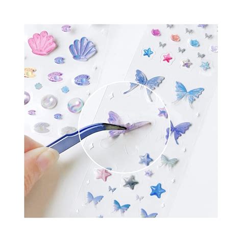 6 Rolls Dazzle Laser Decorative Sticker - Colorful | Ubuy India