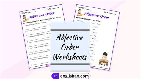 Image result for Printable Adjective Order Worksheet