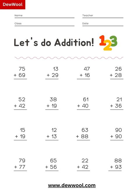 Image result for 2nd Grade 2 Digit Adding Math Easy and Fun