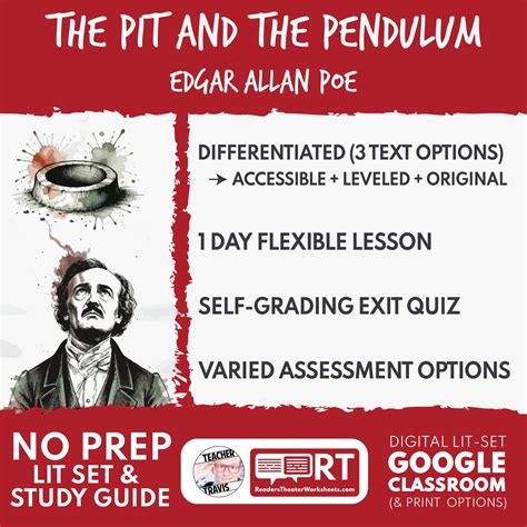 The Pit and the Pendulum Differentiated Study Guide & Analysis ...
