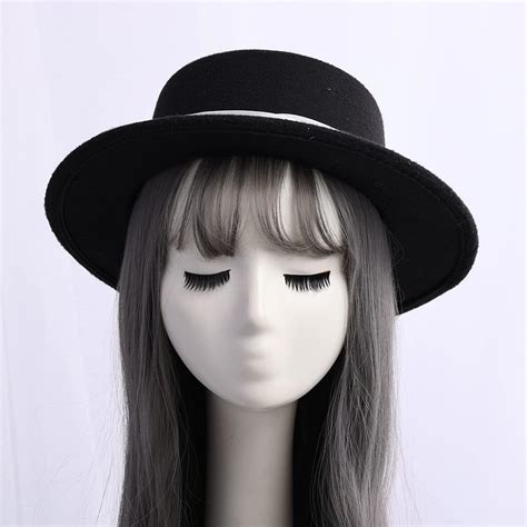 Buy Women Victorian Hats Vintage Bows Fedora Hats Black Online at ...