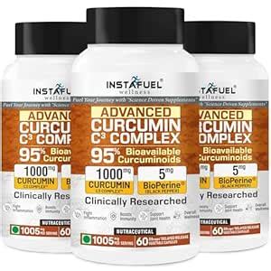 Instafuel Advanced Curcumin C3 Complex with BioPerine® – Turmeric ...
