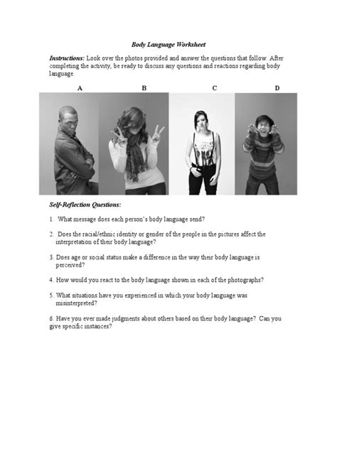 Decoding Body Language Worksheet 的图像结果