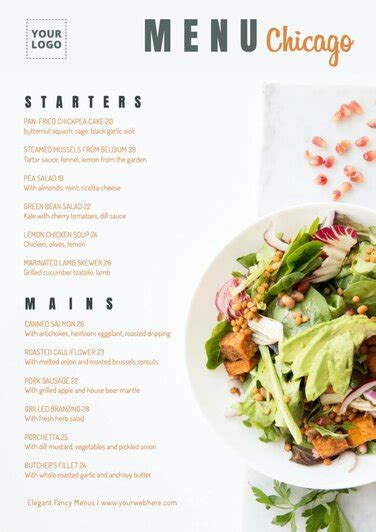 Image result for Fancy Menu Layout