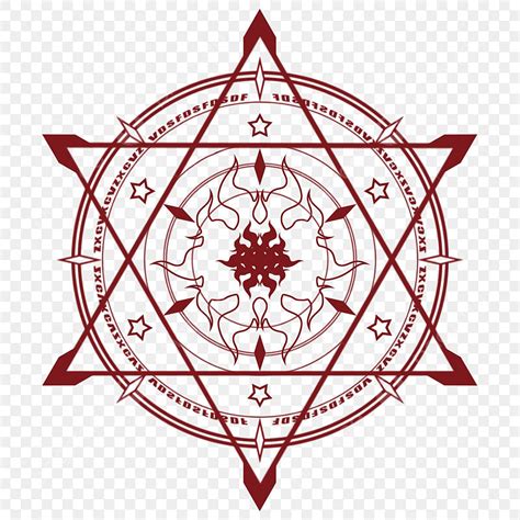 Six Pointed Star PNG Image, Demon Sealing Ceremony Six Pointed Star Magic Circle, Demon Magic ...