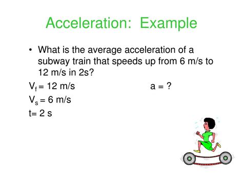 Image result for Acceleration Example