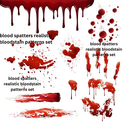 blood spatters realistic bloodstain patterns set | Inspire Uplift