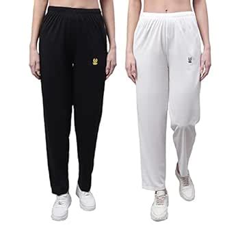 Mack JONNEY Regular fit Cotton Trackpant for Women (Pack of 2)-D10_BLK ...