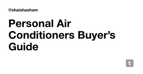 Personal Air Conditioners Buyer’s Guide — Teletype