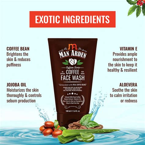 Buy MAN ARDEN CAFFEINE SERIES COFFEE FACE WASH - NO PARABENS, SULPHATE ...