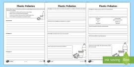 Skimming and Scanning Worksheet - Plastic Pollution Resource