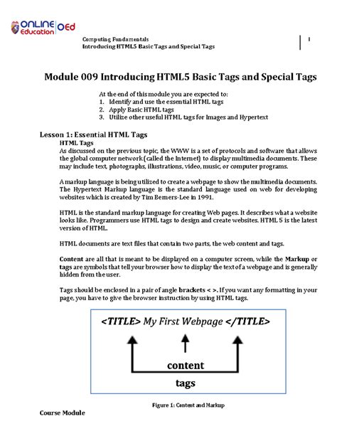 Image result for 5 HTML Tags