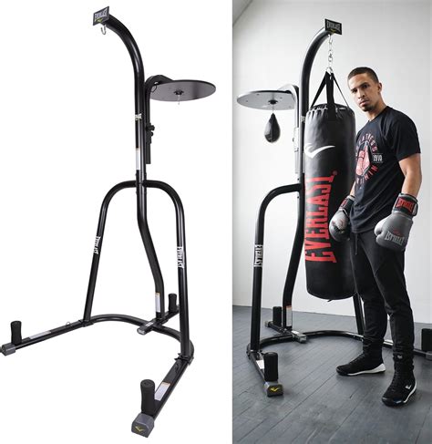 Everlast Heavy Bag Stand with Speed Bag Station, 2-in-1 Heavy Duty ...