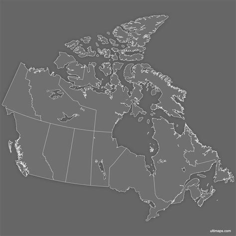 Blank Map of Canada Provinces | Free Download — Ultimaps