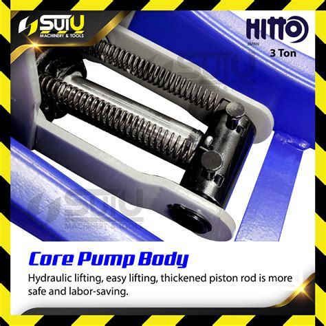 HITTO 3 Ton / 3Ton Low Profile Double Pump Hydraulic Floor Jack Kuala ...