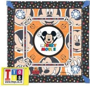 Saiyanshi Mickey & Friends Carrom, Snakes & Ladders 20x20 size 2-in-1 ...