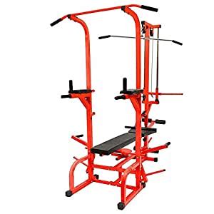 Buy FitYou (RED) ABS Tower 20 in 1 Bench with Dip Stand Push up Pull Up ...