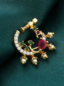 YELLOW CHIMES Gold-plated Plated Brass Nose Ring Price in India - Buy ...