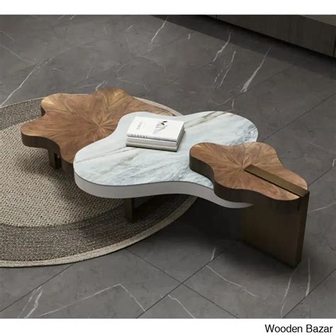 Italian-style Luxury Walnut Cloud Coffee Table - Wooden Bazar | Wooden ...