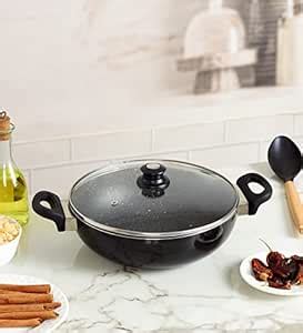 Buy ROXX Mistral Aluminium Kadai with Glass Lid - 3.3 litres Capacity ...