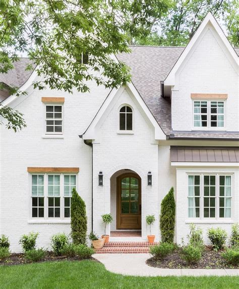 White Brick House Exterior House Colors