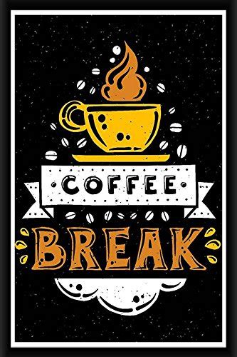 Green Panda®- Coffee Break - Poster for Kitchen Dining Room and Cafe ...