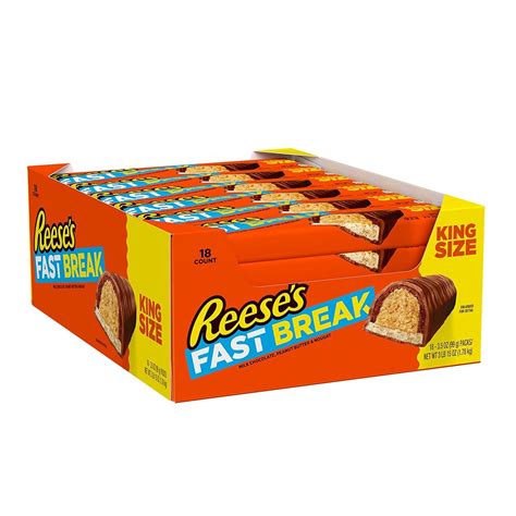Amazon.com: REESE'S FAST BREAK Milk Chocolate Peanut Butter King Size ...