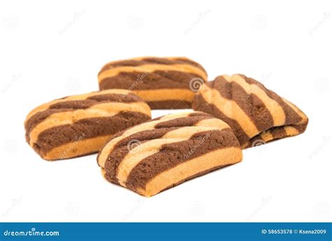 Delicious Chocolate Striped Cookies Stock Photo - Image of delicious ...