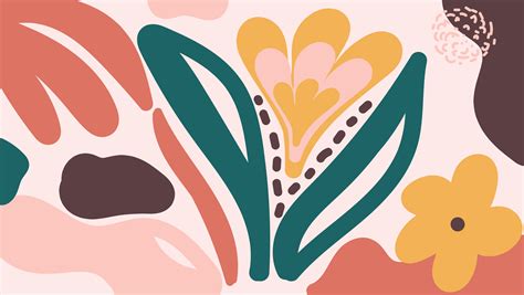 Modern organic shapes floral pattern 682254 Vector Art at Vecteezy