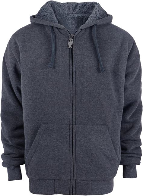 Gary Com Heavyweight Sherpa Fleece Hoodies for Men Full Zip Up ...
