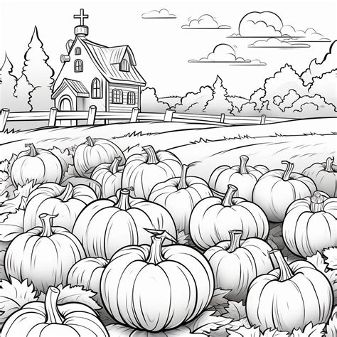 10 Halloween / Pumpkin Patches Coloring Pages for Kids - Etsy