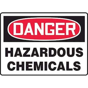 Danger: Hazardous Chemicals Signs - Cole-Parmer India