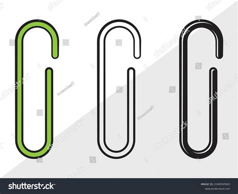 Paperclip Clipart Svg Printable Vector Illustration Stock Vector ...