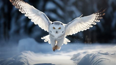 White Owl Flying Bird 4K #2400j Wallpaper 4K PC