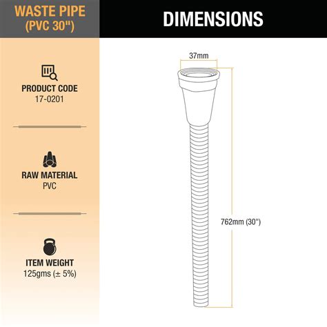 PVC Waste Pipe (30 Inches) (Pack of 2) - By Ruhe – Ruhe