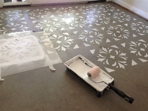 beautiful junk: Concrete Stencil Floor