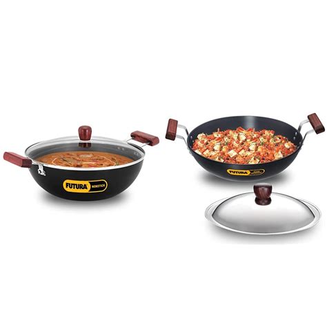 Buy Hawkins Futura 5 Litre Deep Kadhai with Glass Lid, Induction Kadai ...